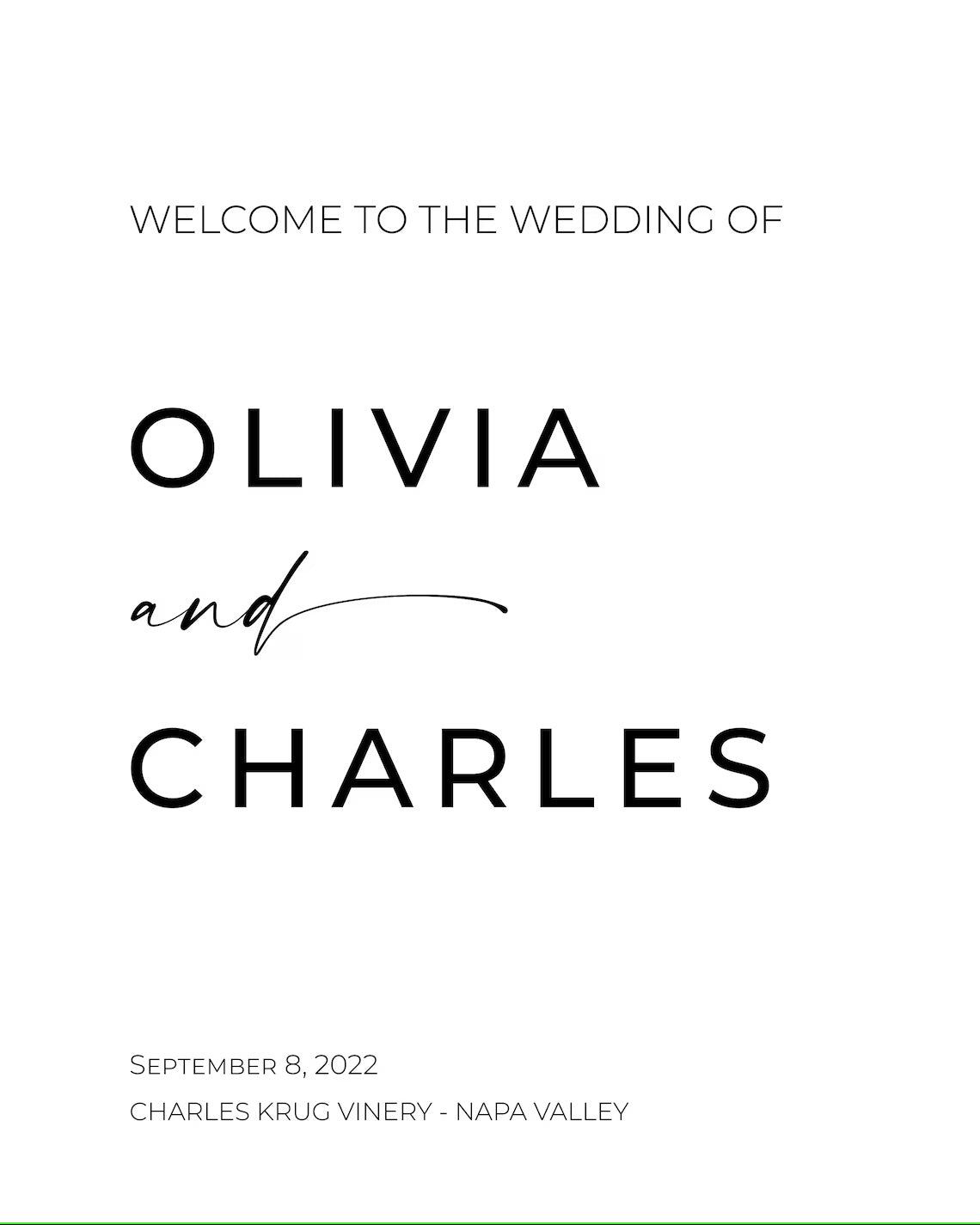 Classic Wedding Sign, Minimalist Wedding Sign, Custom Wedding Print, Welcome Wedding, Wedding Decoration