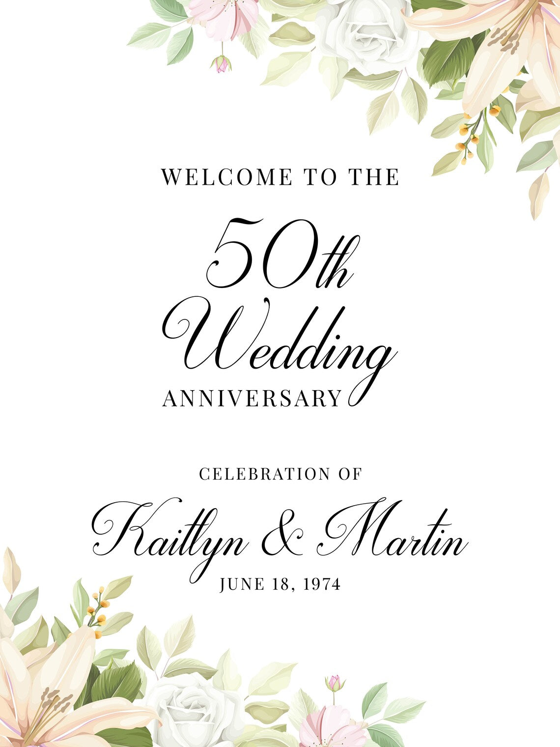 Happy Anniversary Sign Anniversary Party Sign Photo Sign for Anniversary Party