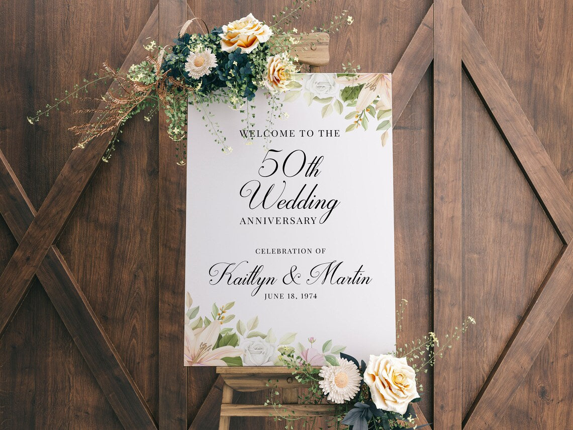 Happy Anniversary Sign Anniversary Party Sign Photo Sign for Anniversary Party