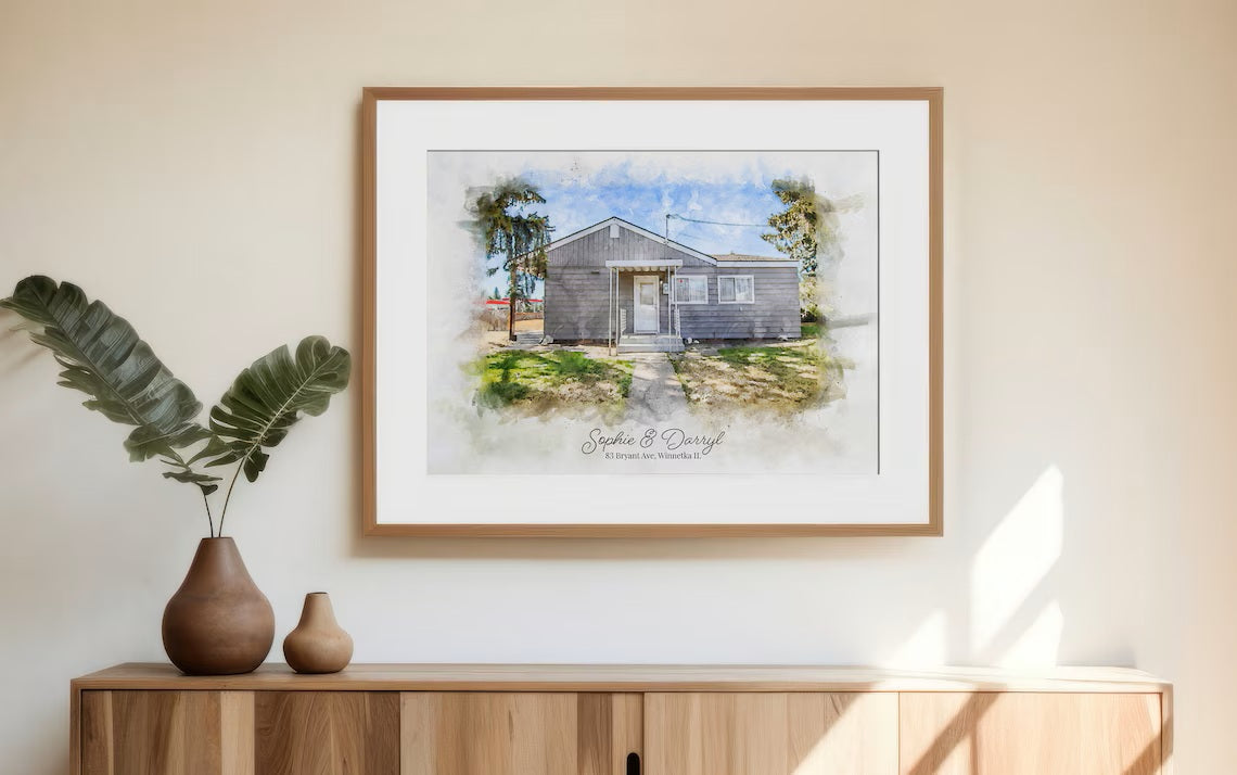 House Portrait, Housewarming Gift, House Painting, Perfect Housewarming Party Gift.