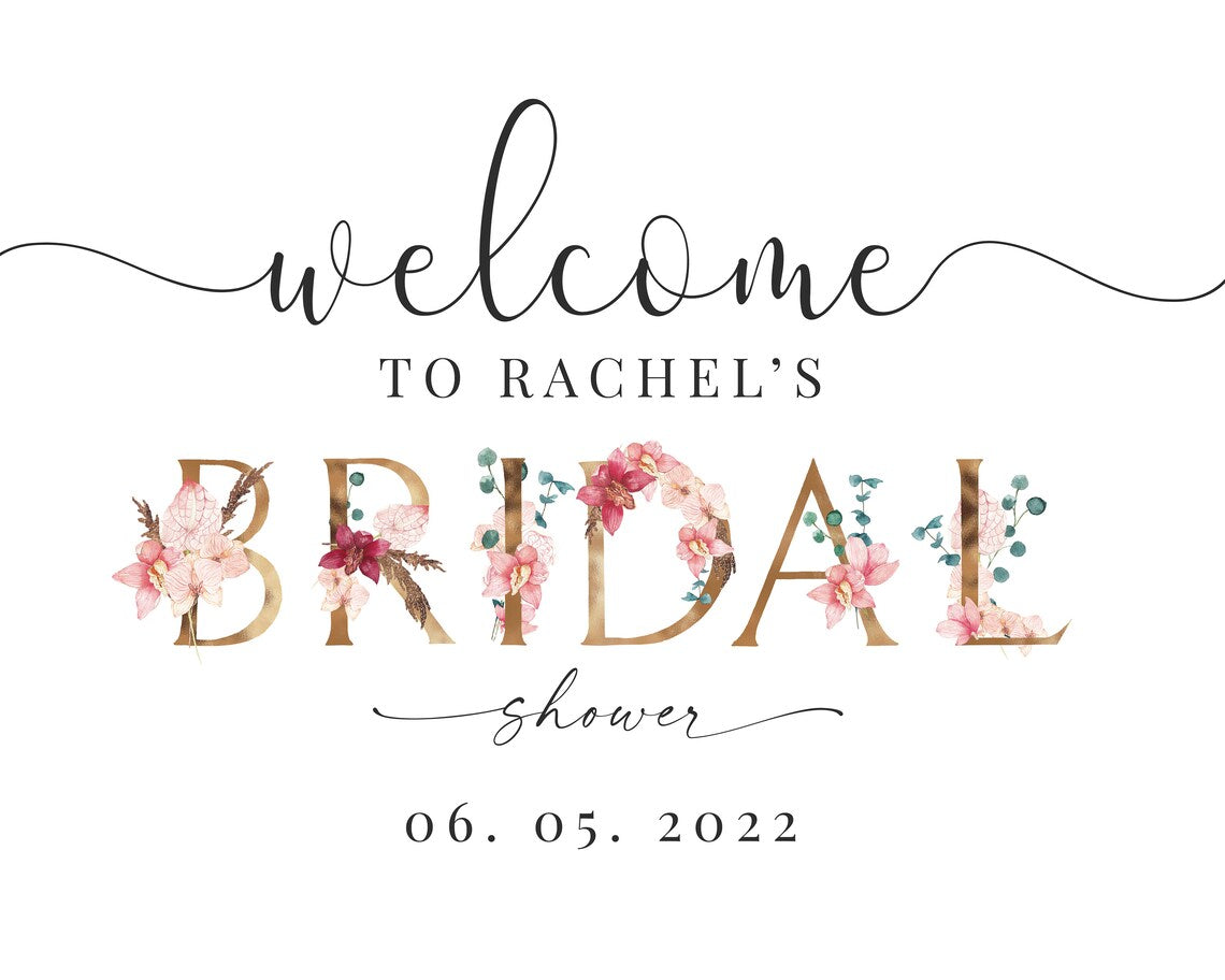 Bridal Shower Decor, Shower Print, Bridal Shower Print, Bridal Shower Welcome Print, Bridal Decoration, ***PRINT ONLY***