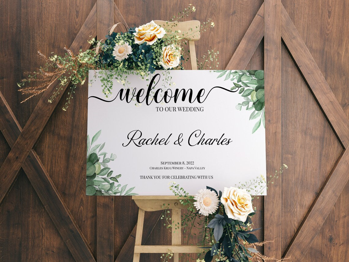 Welcome To Our Wedding Sign, Wedding Sign, Custom Wedding Decor, Welcome Wedding Sign, Wedding Decoration