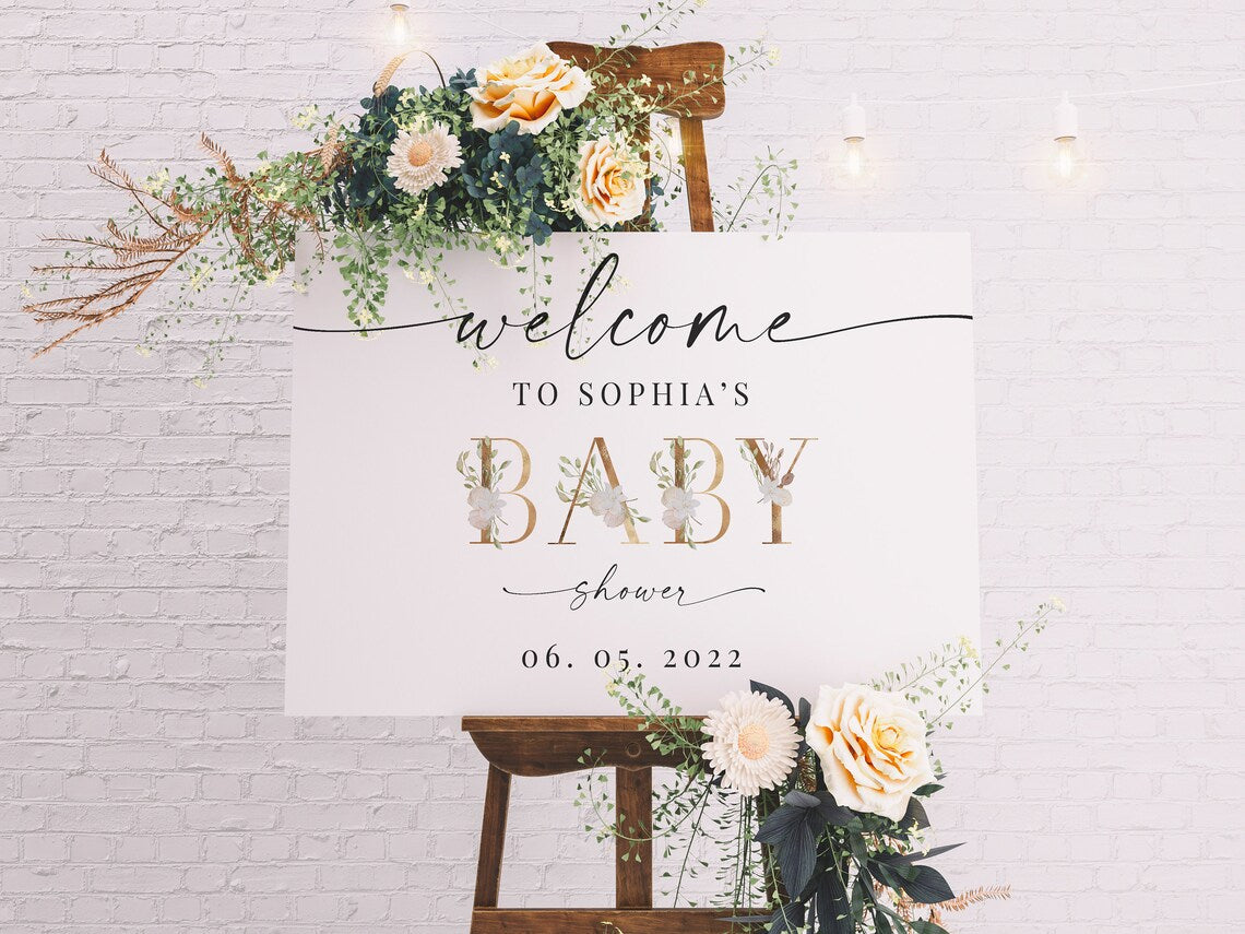 Baby Shower Print - Baby Shower - Welcome Baby Shower Decor - Custom Signage ***PRINT ONLY***