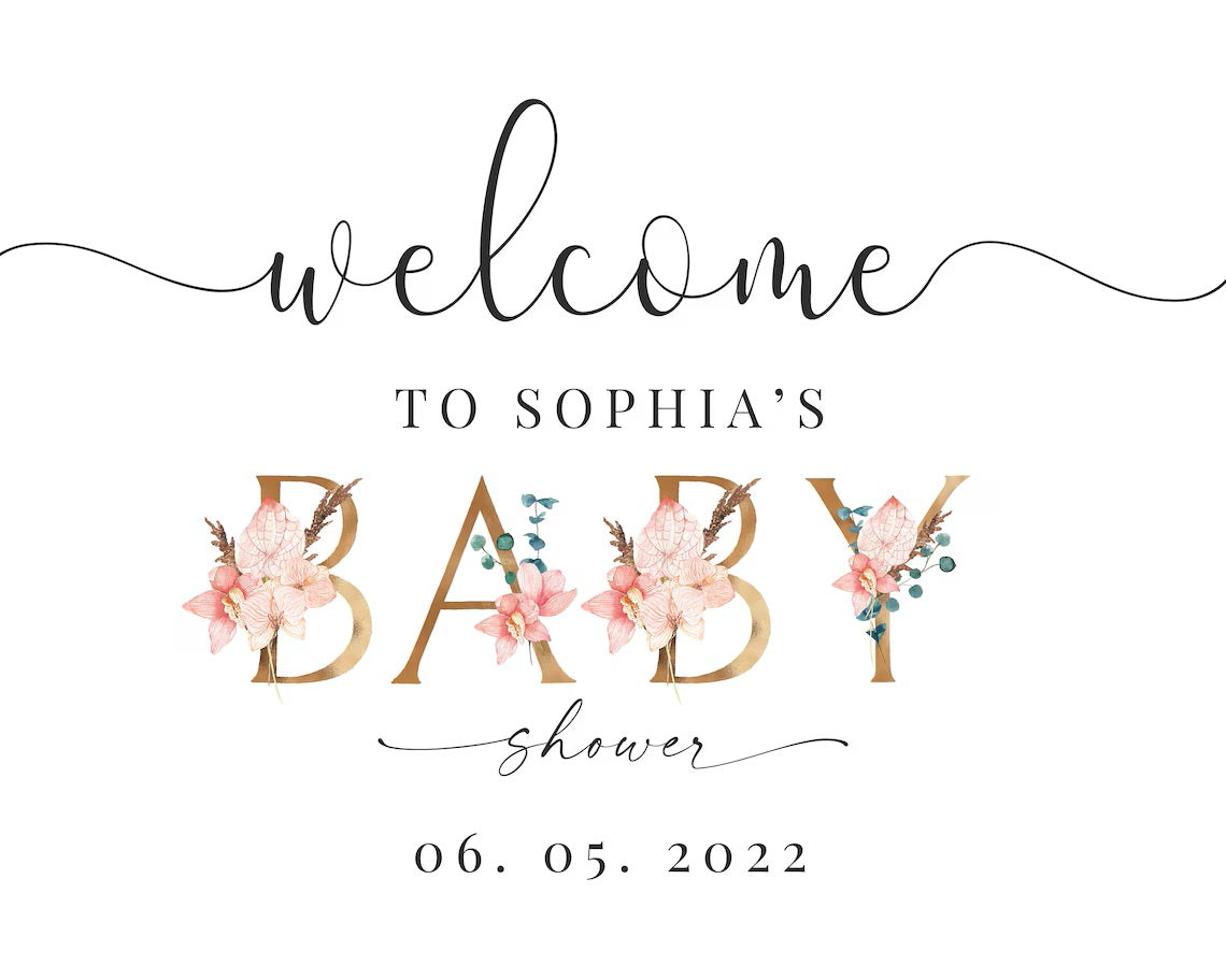 Baby Shower Sign - Baby Shower Print - Baby Shower Poster - Baby Shower Decor - Shower Decorations