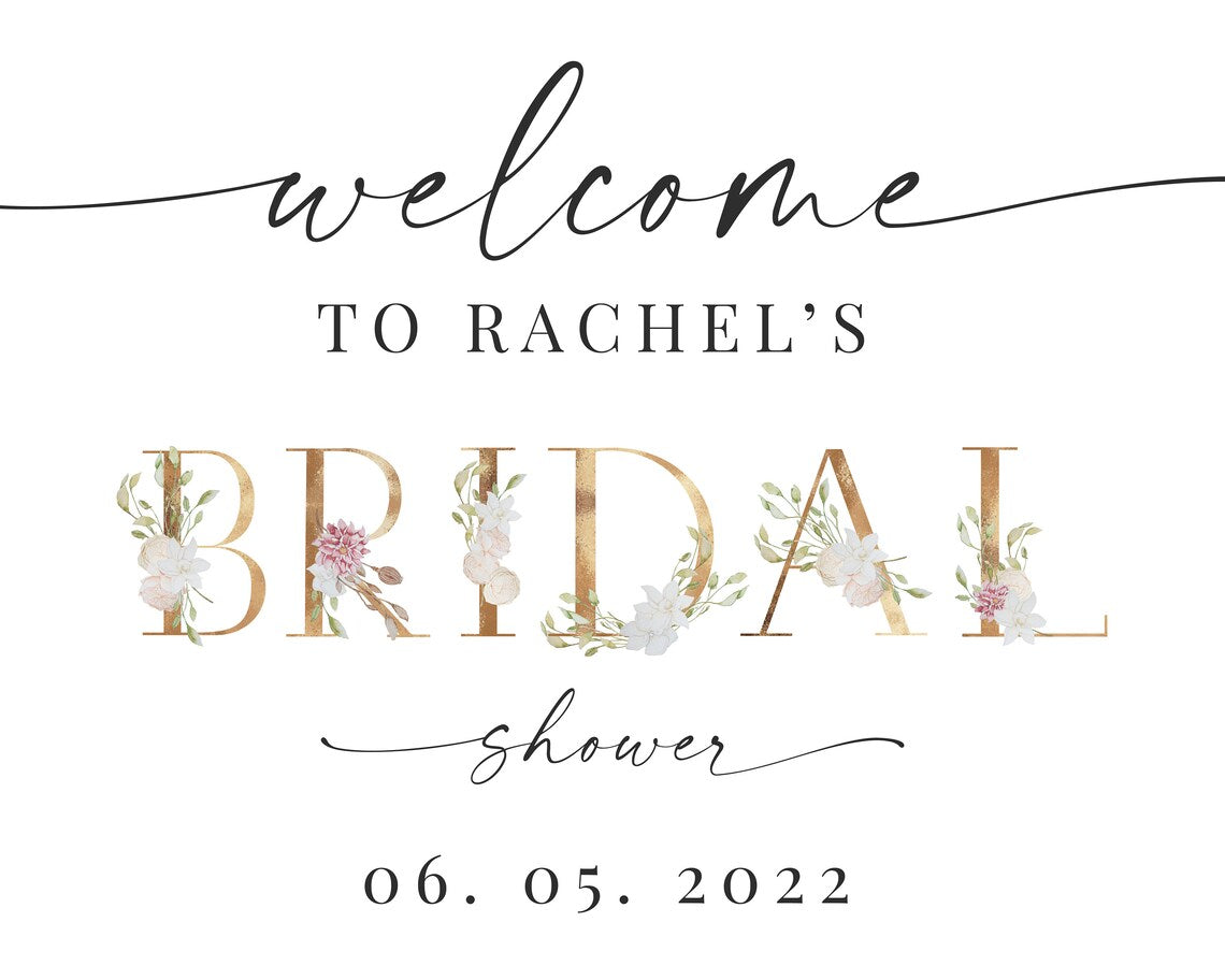 Bridal Shower Print, Shower Print, Bridal Shower Decor, Bridal Shower Welcome Print, Bridal Decoration