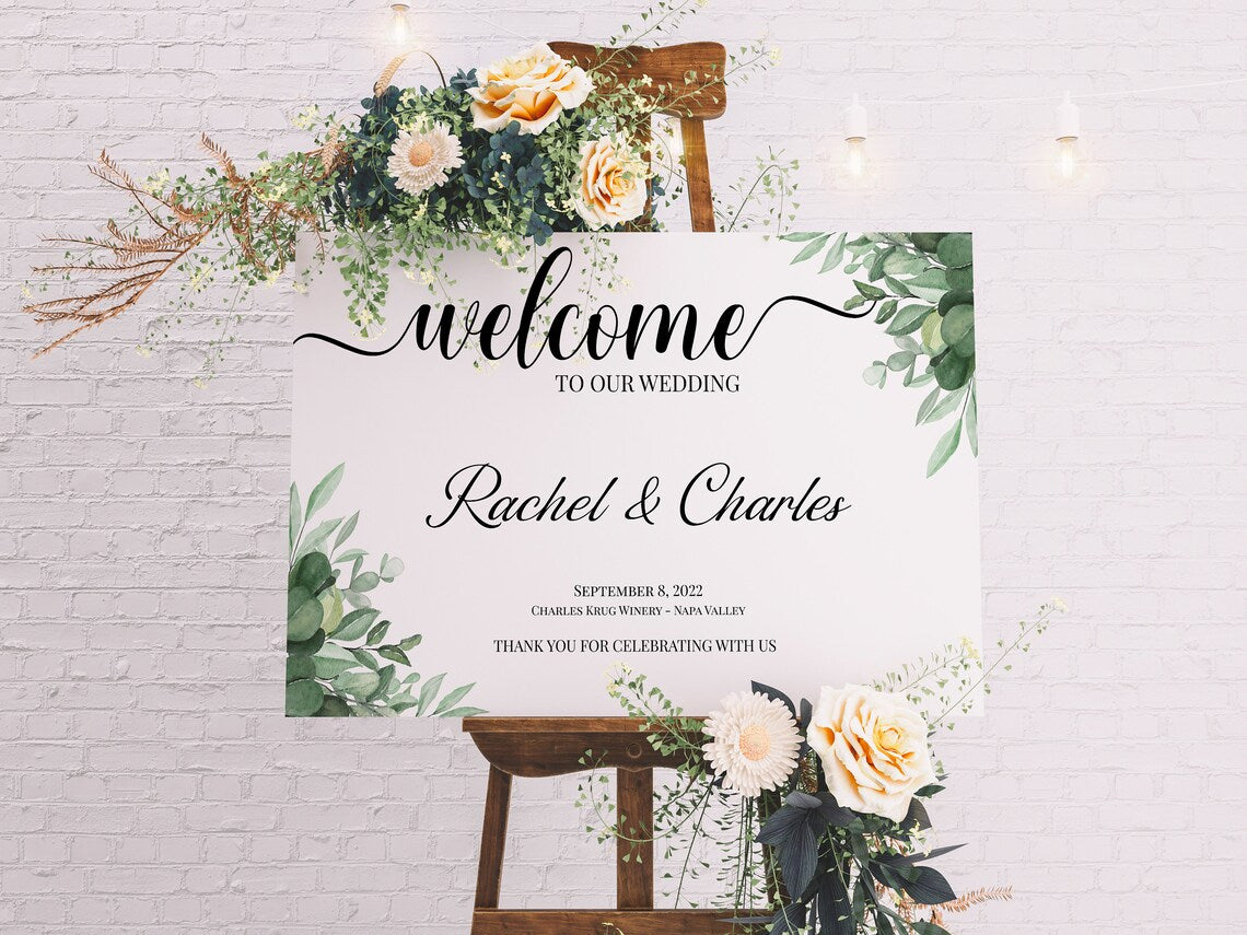 Welcome To Our Wedding Sign, Wedding Sign, Custom Wedding Decor, Welcome Wedding Sign, Wedding Decoration