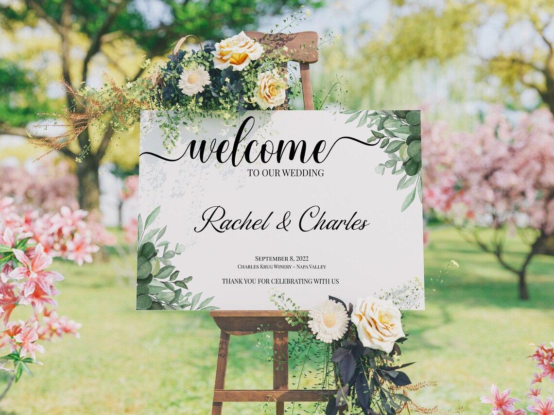 Welcome To Our Wedding Sign, Wedding Sign, Custom Wedding Decor, Welcome Wedding Sign, Wedding Decoration