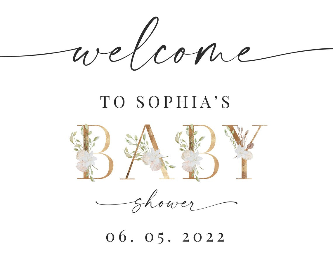 Baby Shower Print - Baby Shower - Welcome Baby Shower Decor - Custom Signage ***PRINT ONLY***