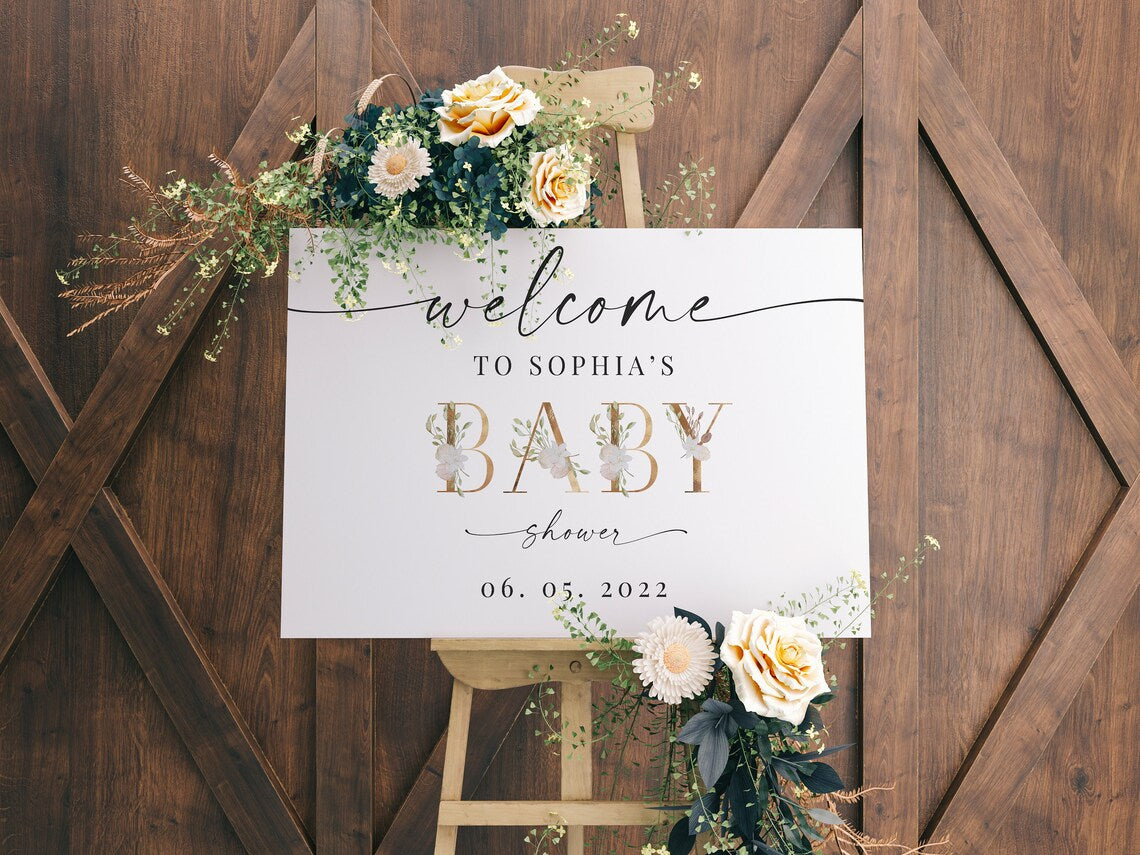 Baby Shower Print - Baby Shower - Welcome Baby Shower Decor - Custom Signage ***PRINT ONLY***