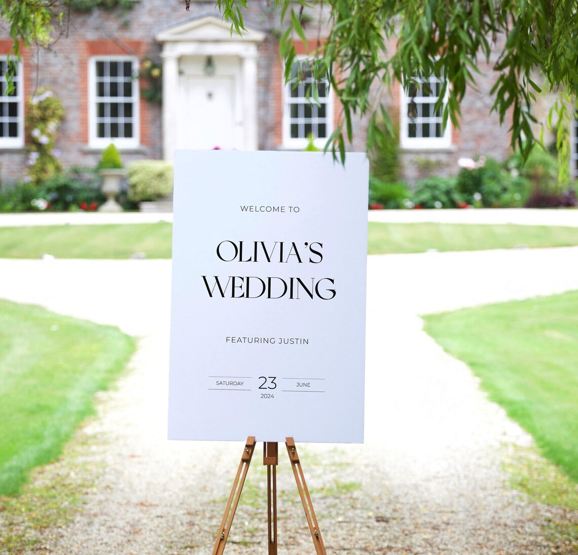 Wedding Sign Featuring Husband