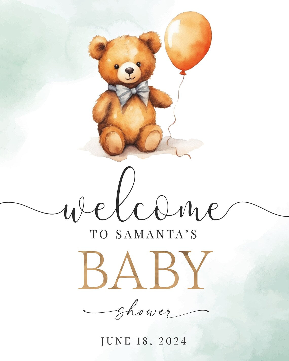 Baby Shower Sign, Print for a Baby Shower, Perfect for Your Event