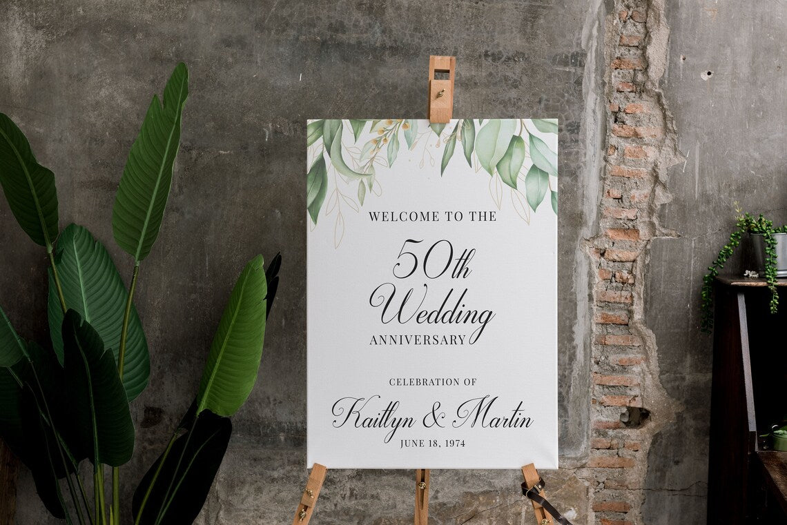 Anniversary Sign Happy Anniversary Gift Wedding Gift 50th Anniversary Sign