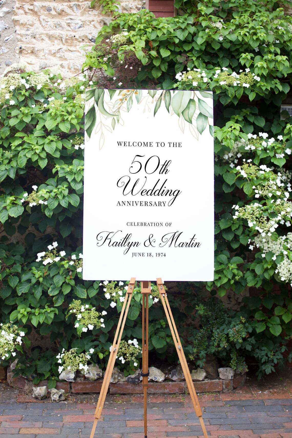 Anniversary Sign Happy Anniversary Gift Wedding Gift 50th Anniversary Sign