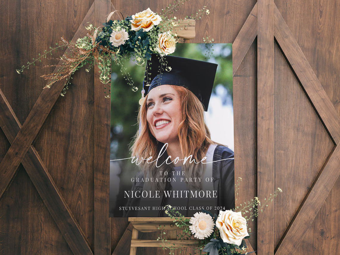 Graduation Party Sign, Graduation Welcome Sign, Graduation Sign, Sign for graduation