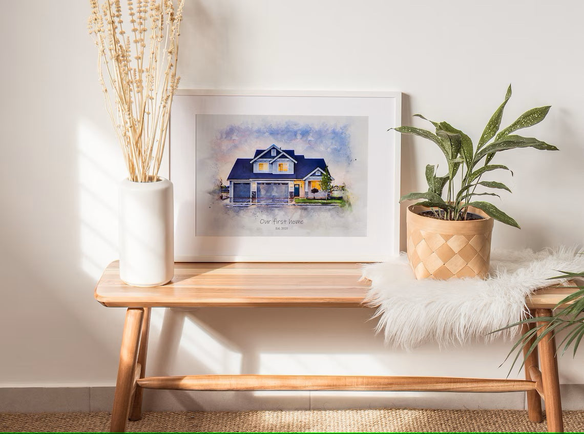 House Portrait, Housewarming Gift, House Painting, Perfect Housewarming Party Gift.