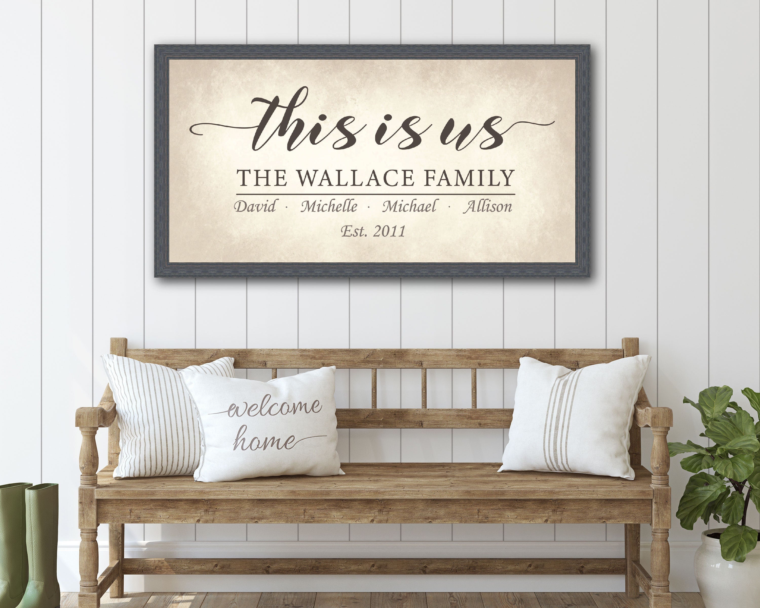 This is Us Sign | Family Sign | Family Name Sign |Personalized Sign |Custom Family Sign| Home Decor| Framed Signs|Bedroom Living Room Signs