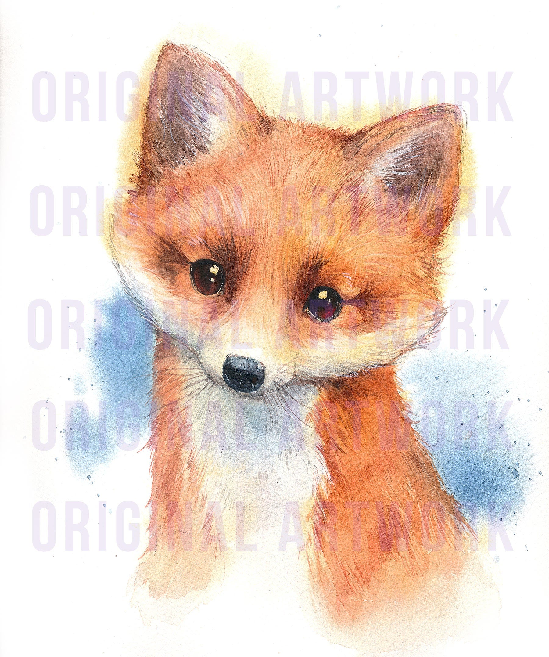 Fox Print, Baby Fox Print, Woodland Baby Animal Nursery Print, Nursery Animal Print, Fox Decor, Red Fox Wall Art, Wildlife Wall Art Fox Gift