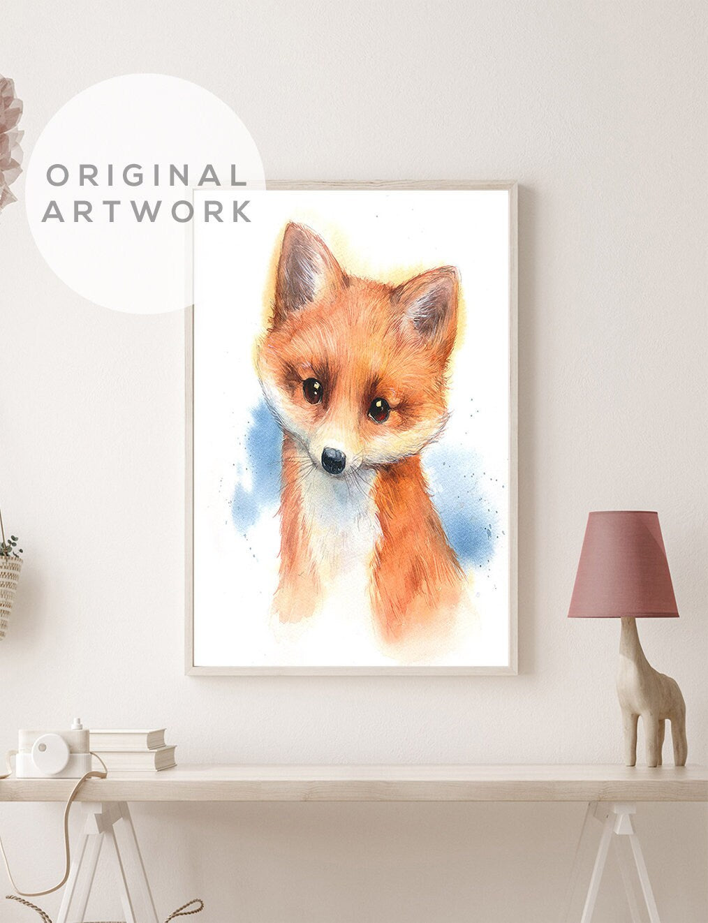 Fox Print, Baby Fox Print, Woodland Baby Animal Nursery Print, Nursery –  Artable store