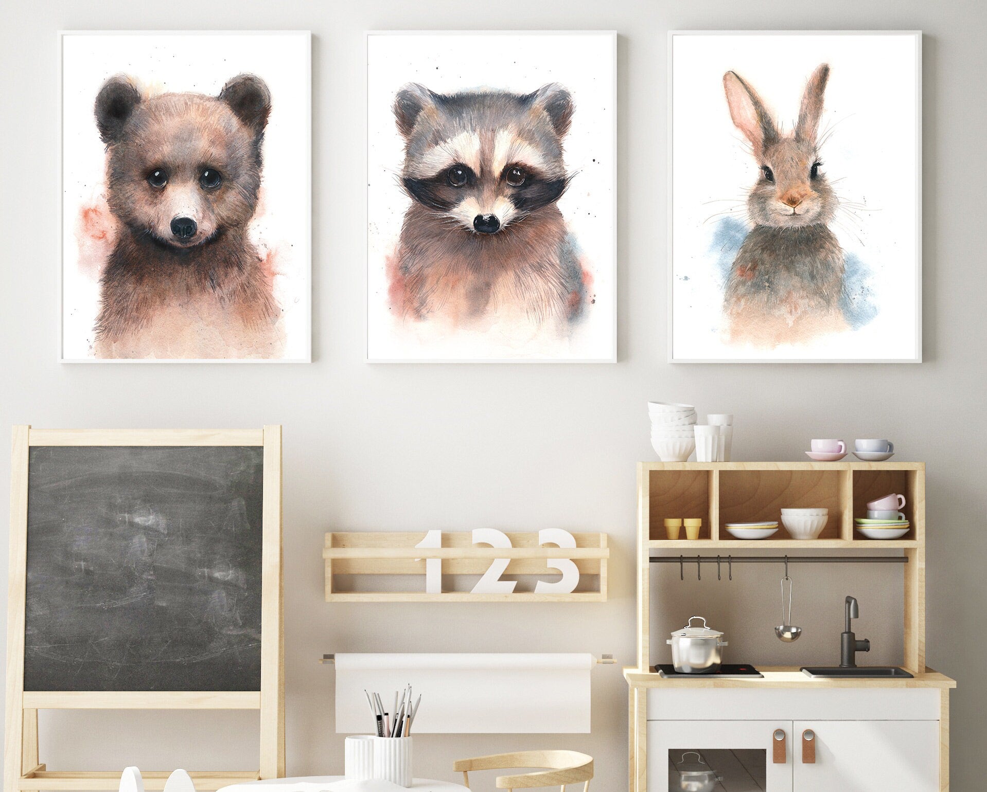 Baby Bunny Print, Rabbit Nursery Art, Nursery Animal Print, Cute Bunny Wall Decor, Nursery Wall Decor, Kids Bedroom Wall Art Boys Room Decor