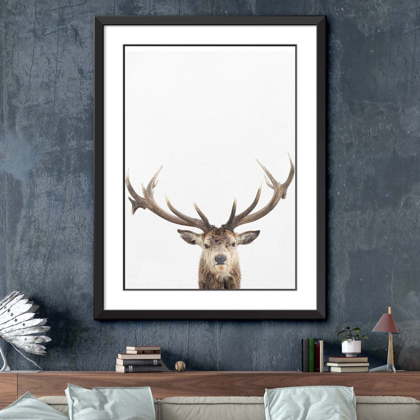 Deer Print, Deer Wall Art, Deer Decor, Living Room Art, Farmhouse Wall Decor, Farmhouse Art, Deer Wall Decor
