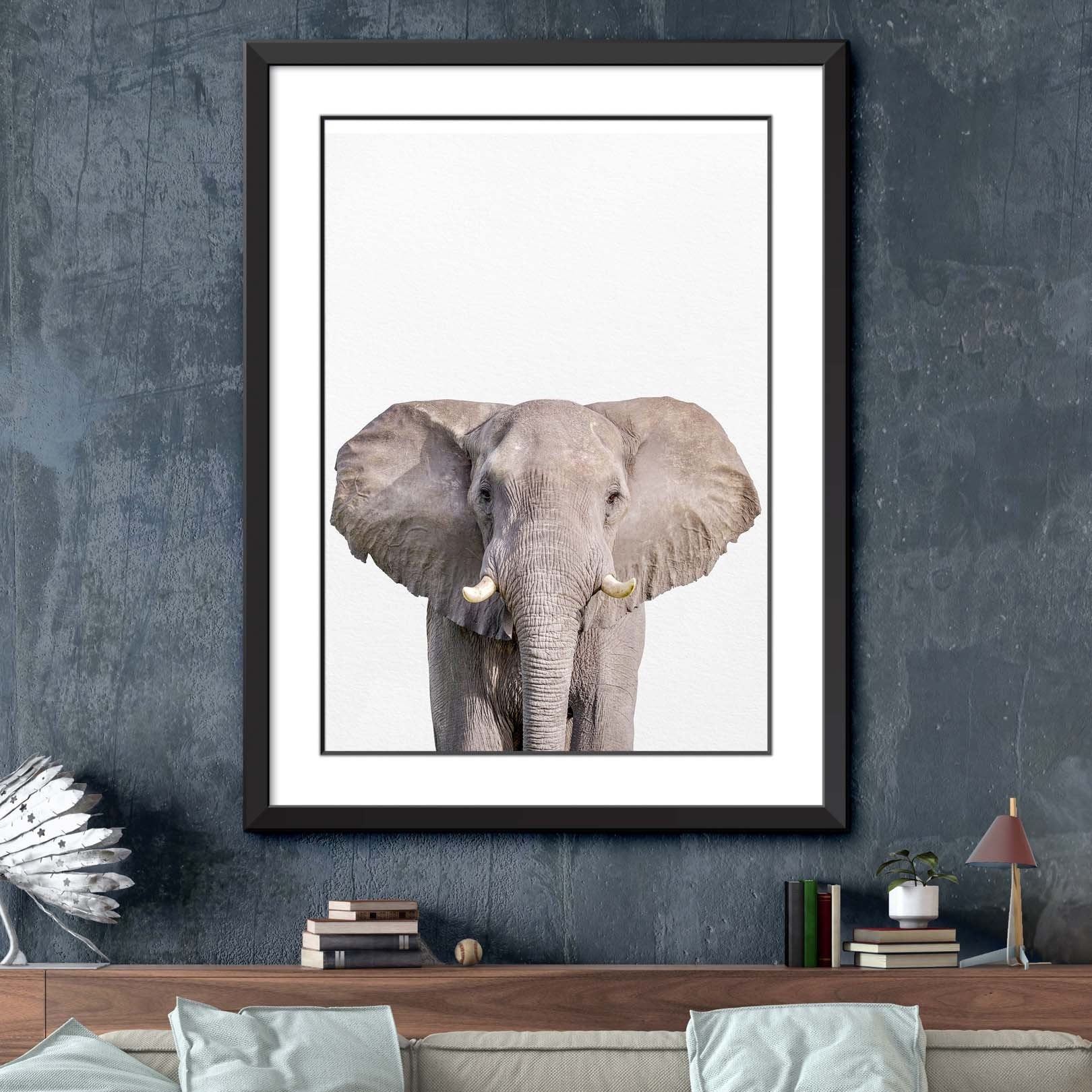 Elephant Print, Elephant Wall Art, Elephant Decor, Living Room Art, Farmhouse Wall Decor, Farmhouse Art, Elephant Wall Decor,