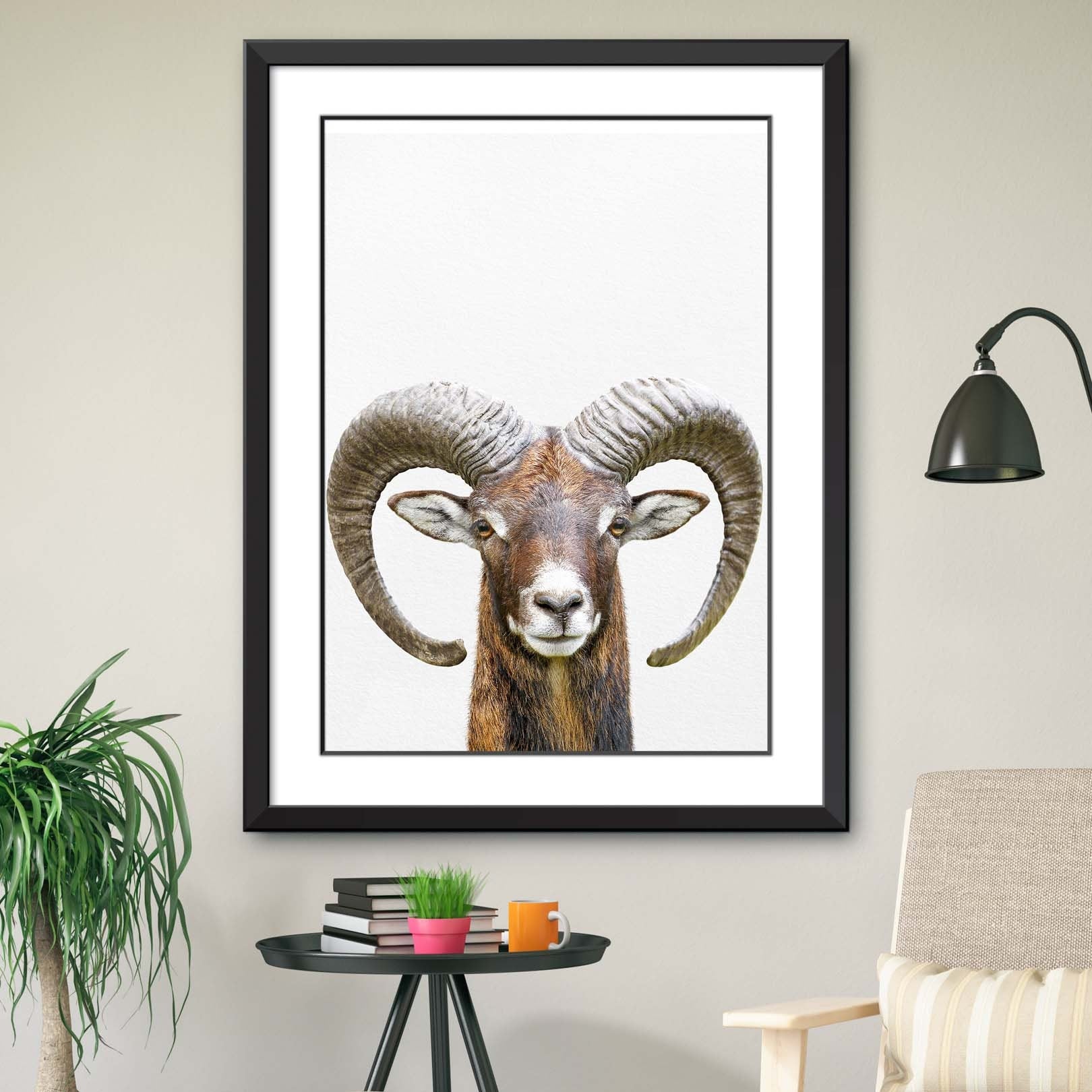 Mountain Goat Print, Mountain Goat Wall Art, Mountain Goat Decor, Living Room Art, Farmhouse Wall Decor, Farmhouse Art, Animal Wall Decor