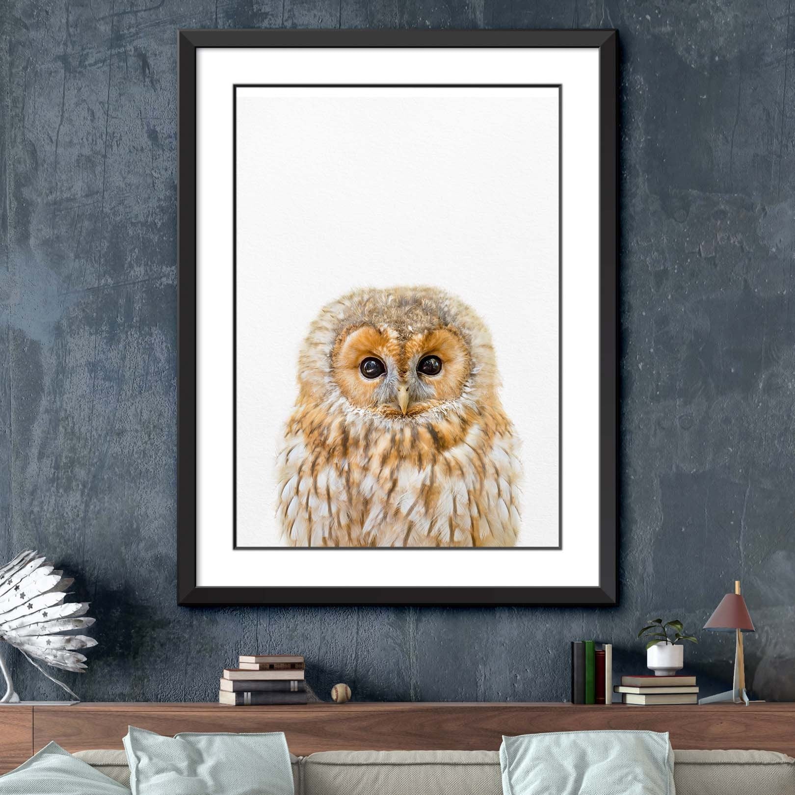 Owl Print, Owl Wall Art, Owl Decor, Living Room Art, Farmhouse Wall Decor, Farmhouse Art, Animal Wall Decor, Owl Home Decor