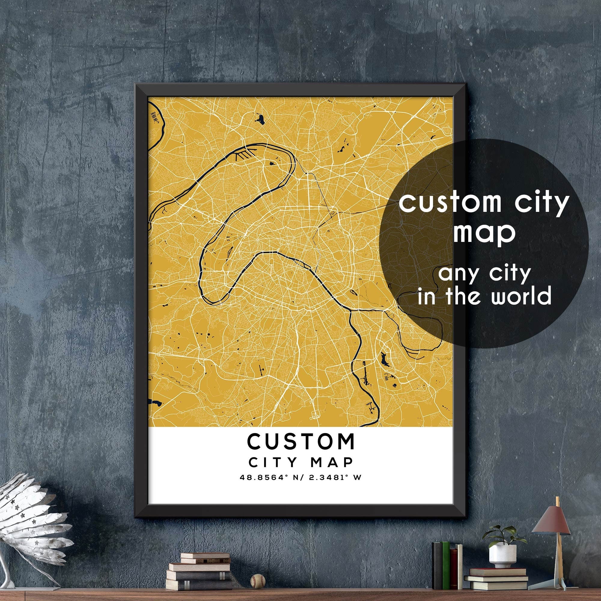 Custom Map White Custom Map, Custom City Map Print, Personalized Map, Personalized Map ...