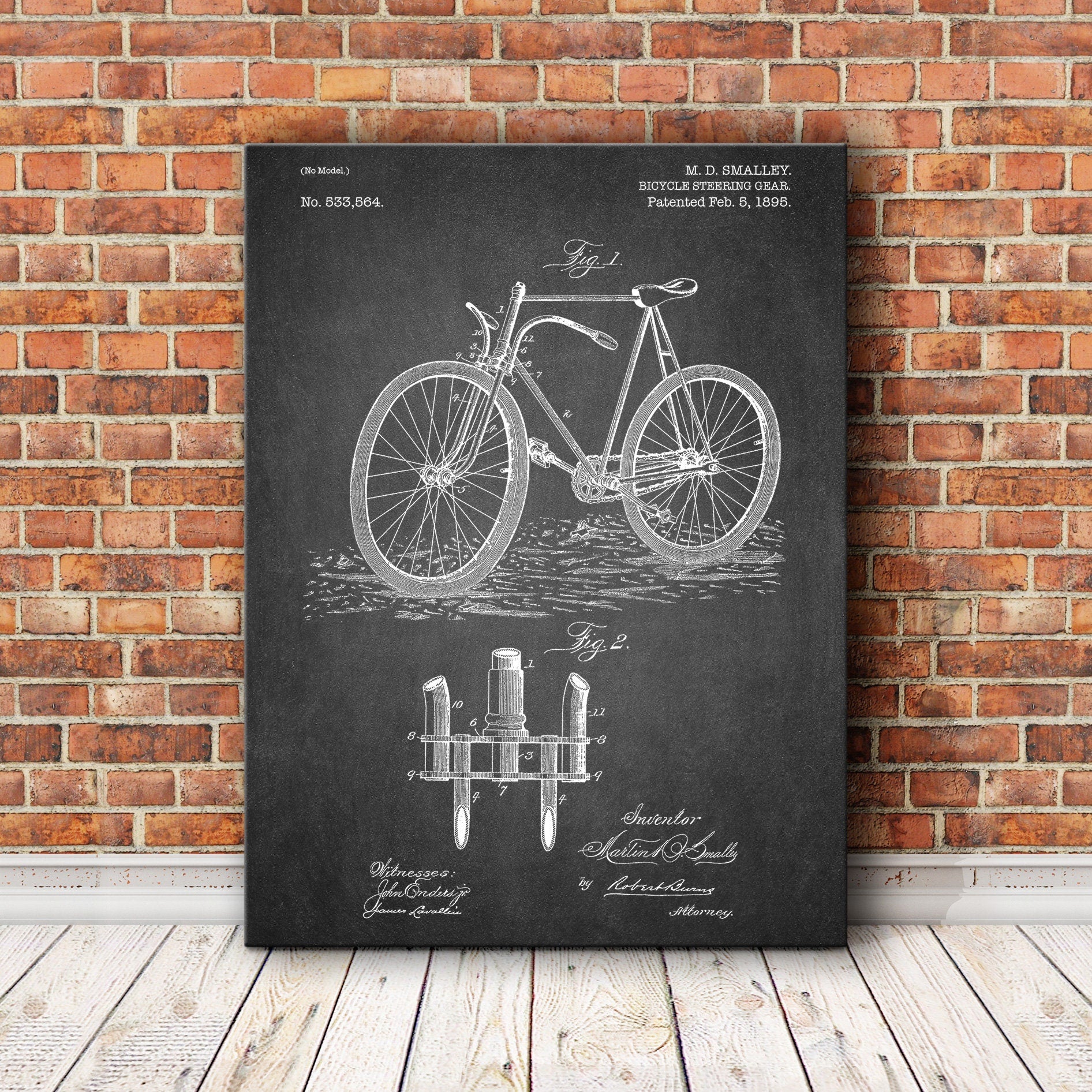 Sports Patent print, Bicycle Steering Gear for Sports Patent print, Patent print, Patent print design, Vintage patent print, Sports Art