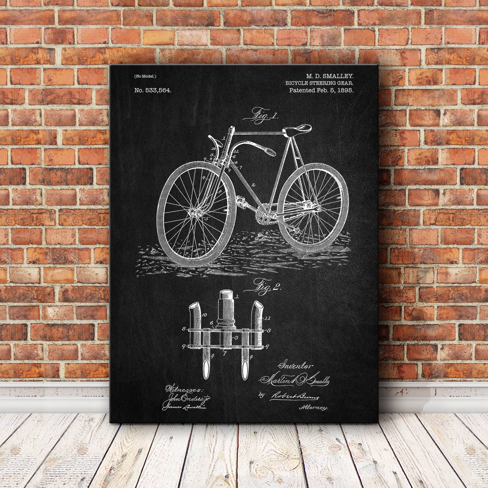 Sports Patent print, Bicycle Steering Gear for Sports Patent print, Patent print, Patent print design, Vintage patent print, Sports Art