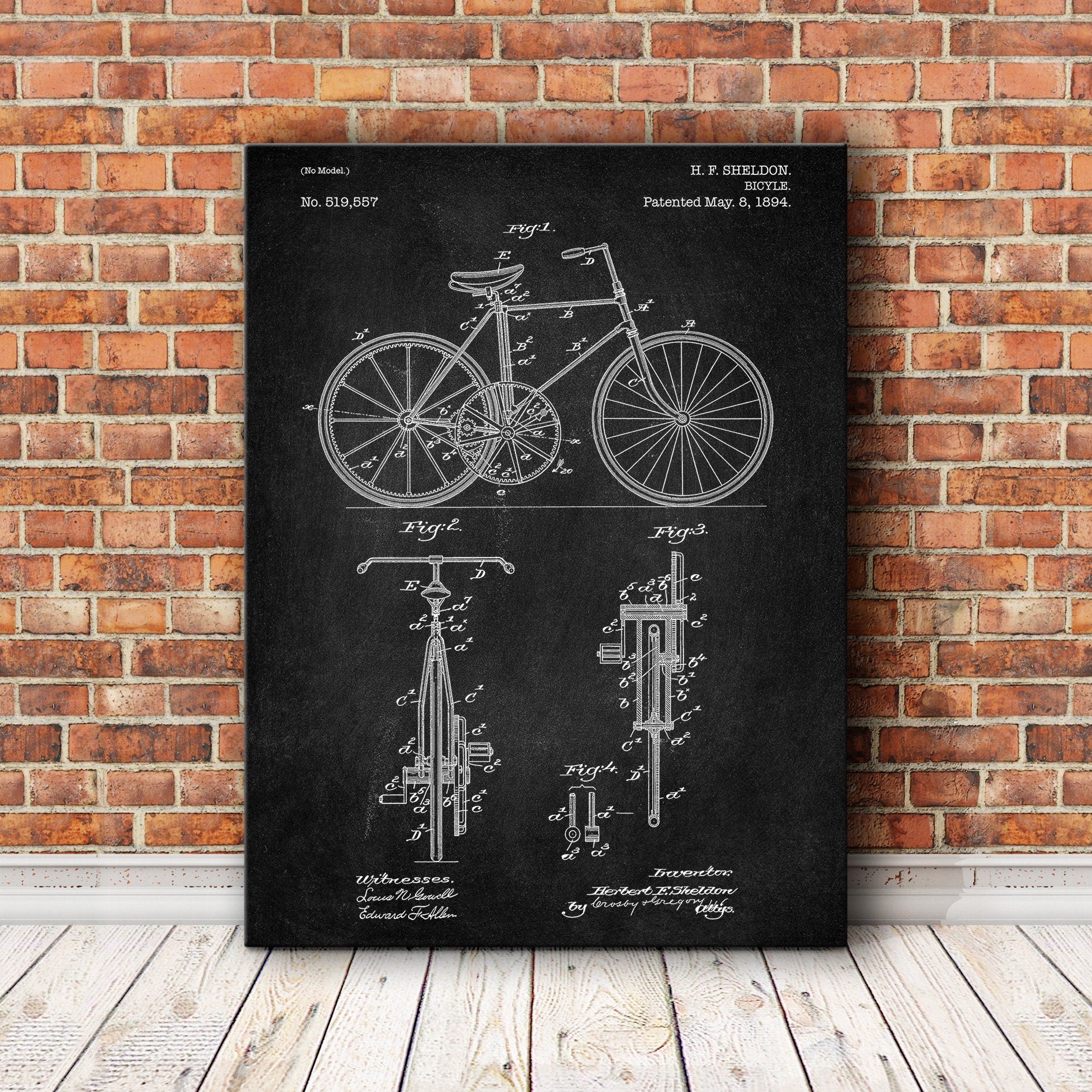 Sports Patent print, Bicycle for Sports Patent print, Patent print, Patent print design, Vintage patent print, Sports Art