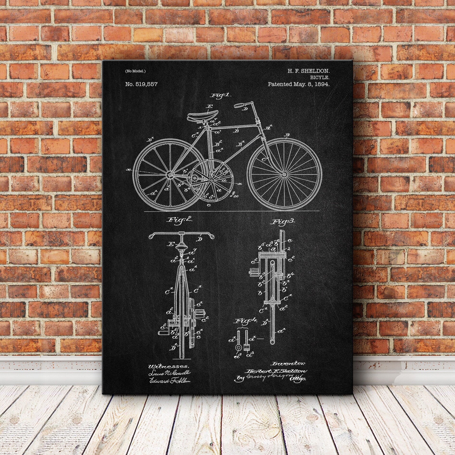 Sports Patent print, Bicycle for Sports Patent print, Patent print, Patent print design, Vintage patent print, Sports Art