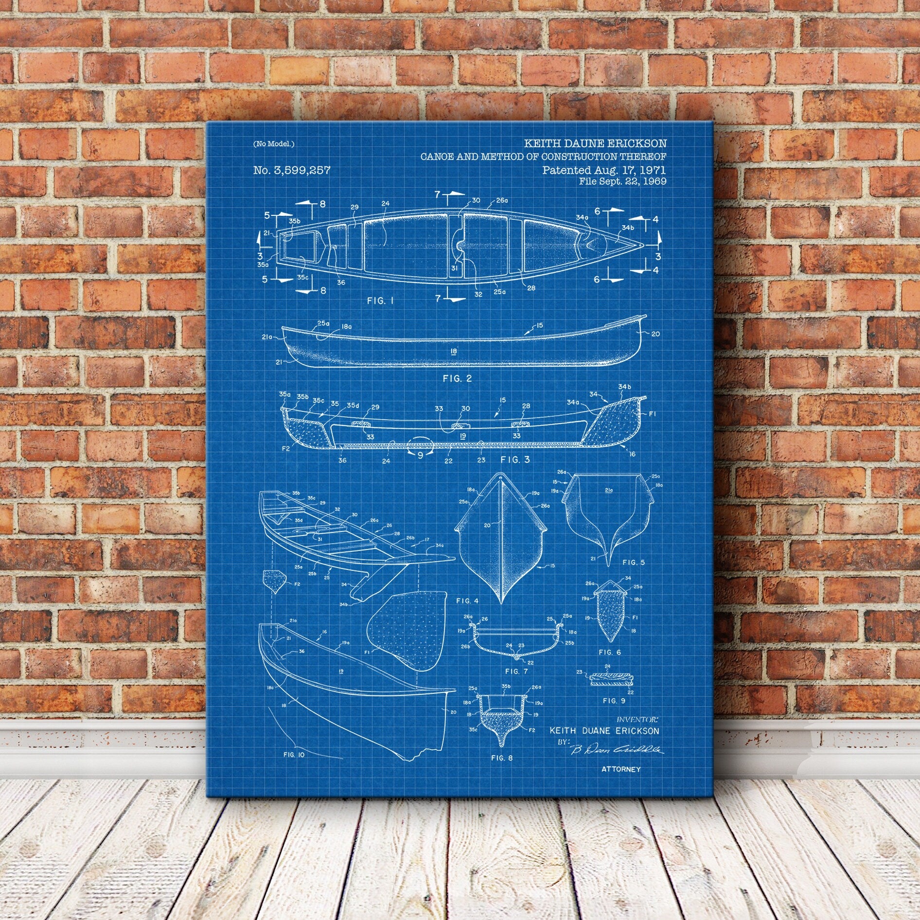 Nautical Patent print, Canoe for Nautical Patent print, Patent print, Patent print design, Vintage patent print, Nautical Art