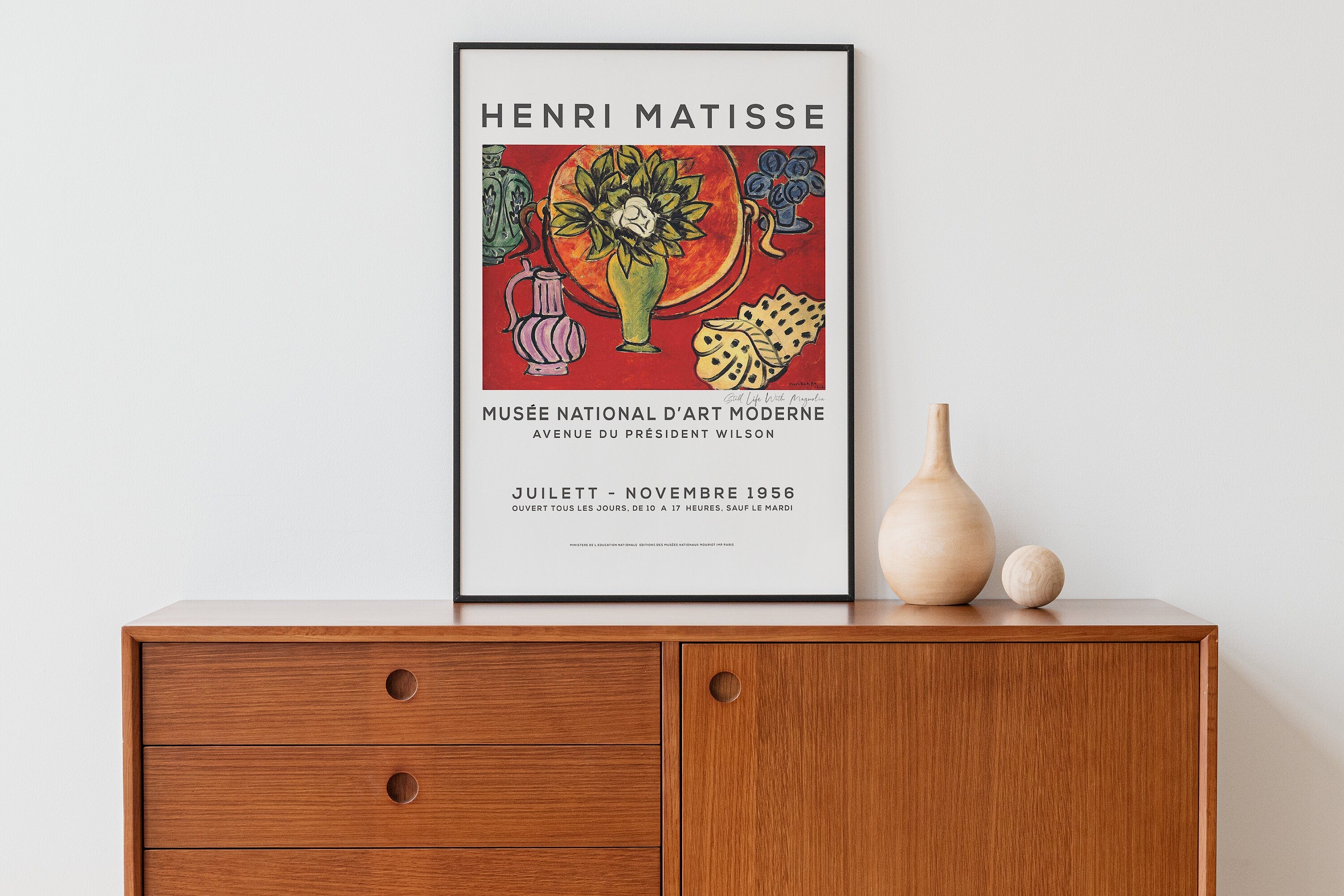 Henri Matisse Still Life With Magnolia, Exhibition Poster, Floral Wall Art, Flower Print, Home Decor