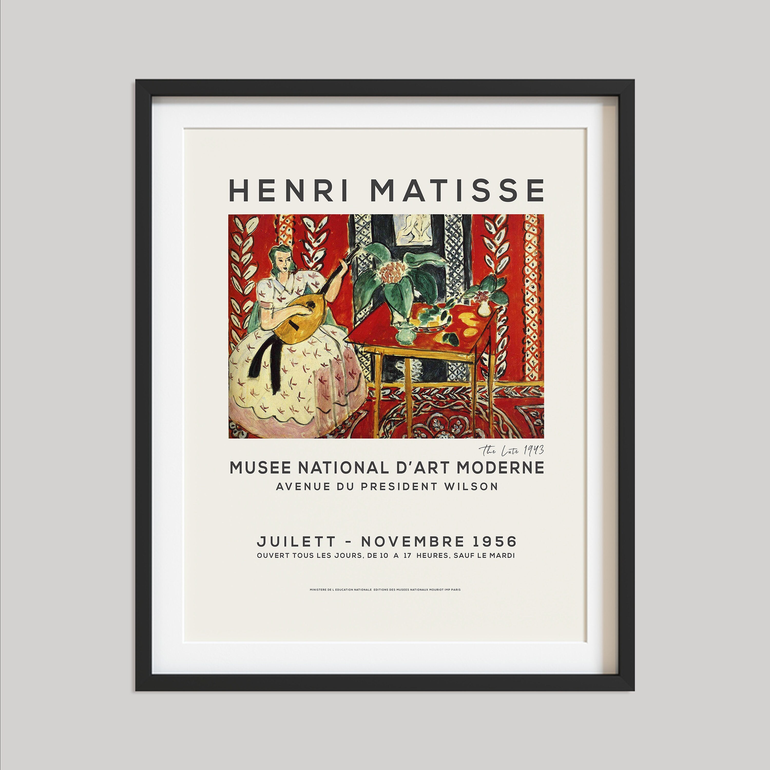 Henri Matisse, The Lute, Exhibition Poster, Floral Wall Art, Flower Print, Home Decor