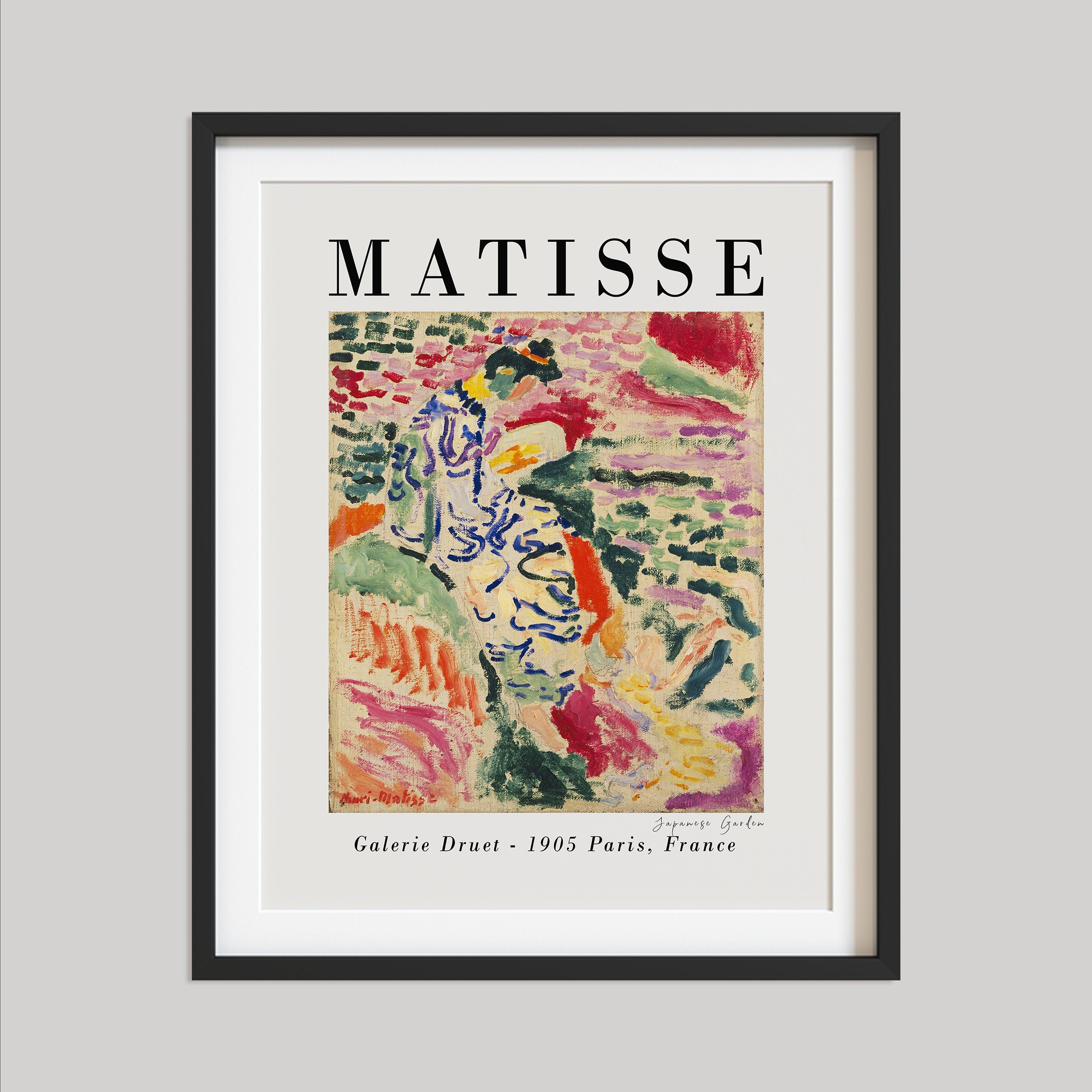 Wallbuddy Stampa D'Arte Matisse Museum Print, Poster Mostra Francese, 40x50 Cm, Stampa Giclée Su Carta Epson Premium Lustre, Senza Cornice