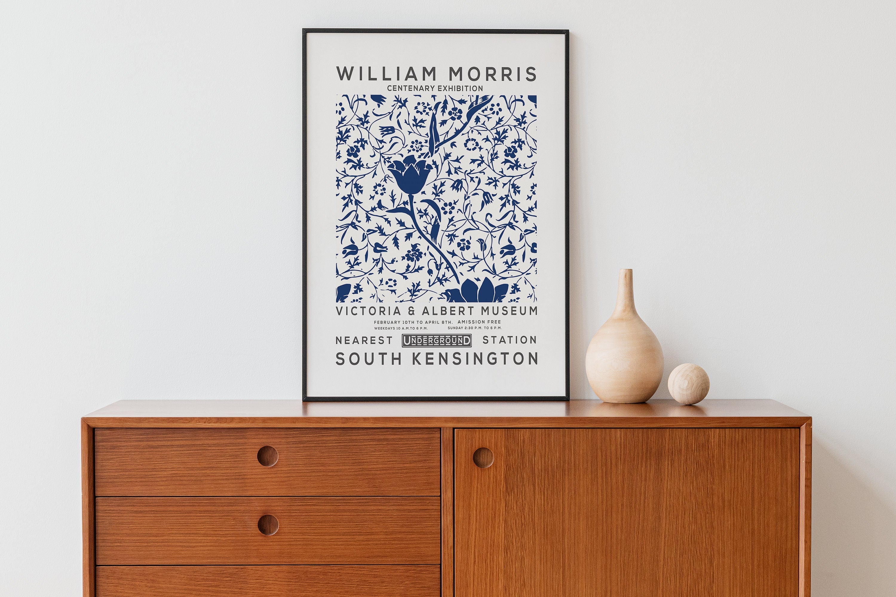 William Morris Print, Vintage Wall Decor, Exhibition Poster, Floral Wall Art, Flower Print, Home Decor, Chrysanthemums