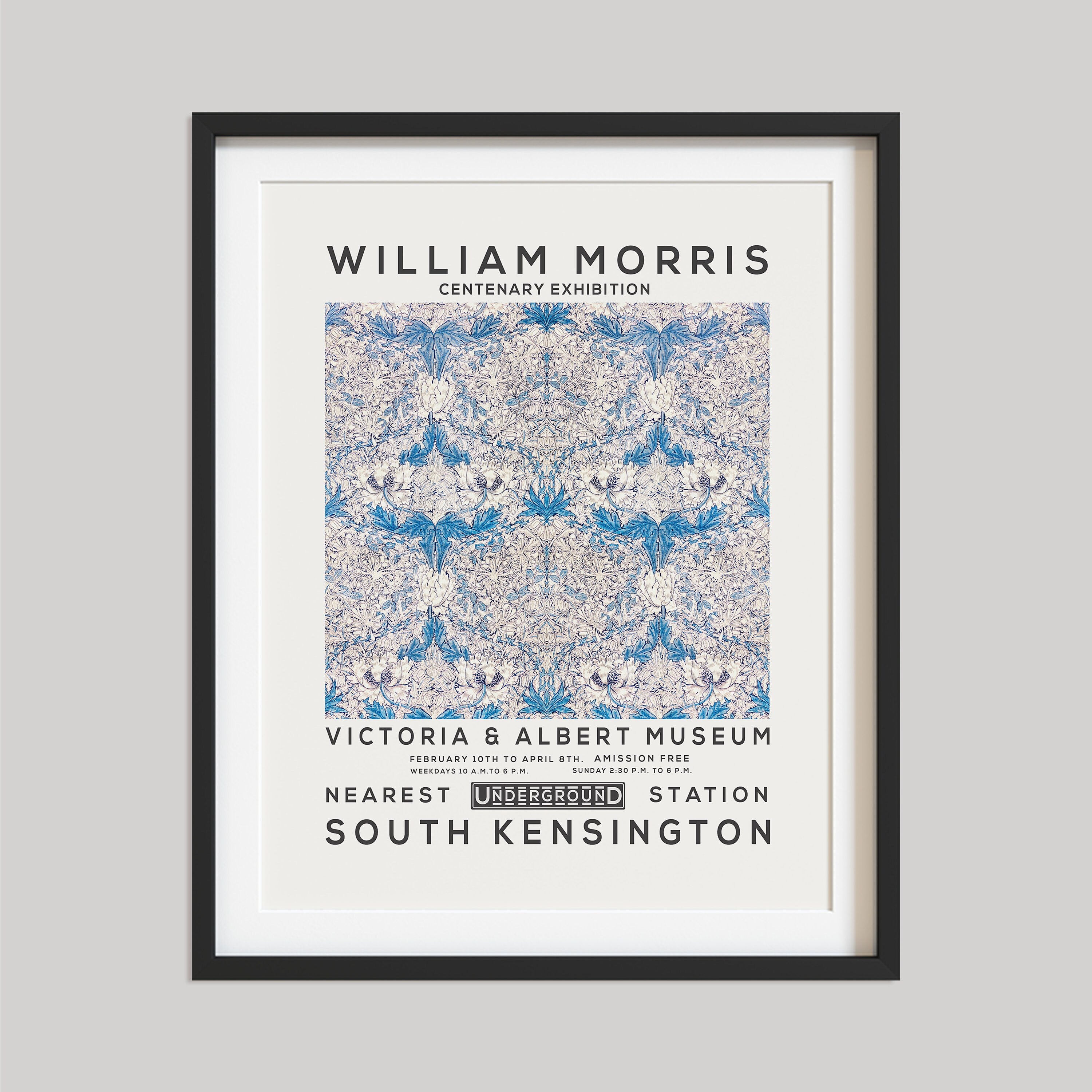 William Morris Poster, Vintage Wall Decor, Exhibition Poster, Floral Wall Art, Gallery Poster, Home Decor, Museum Poster
