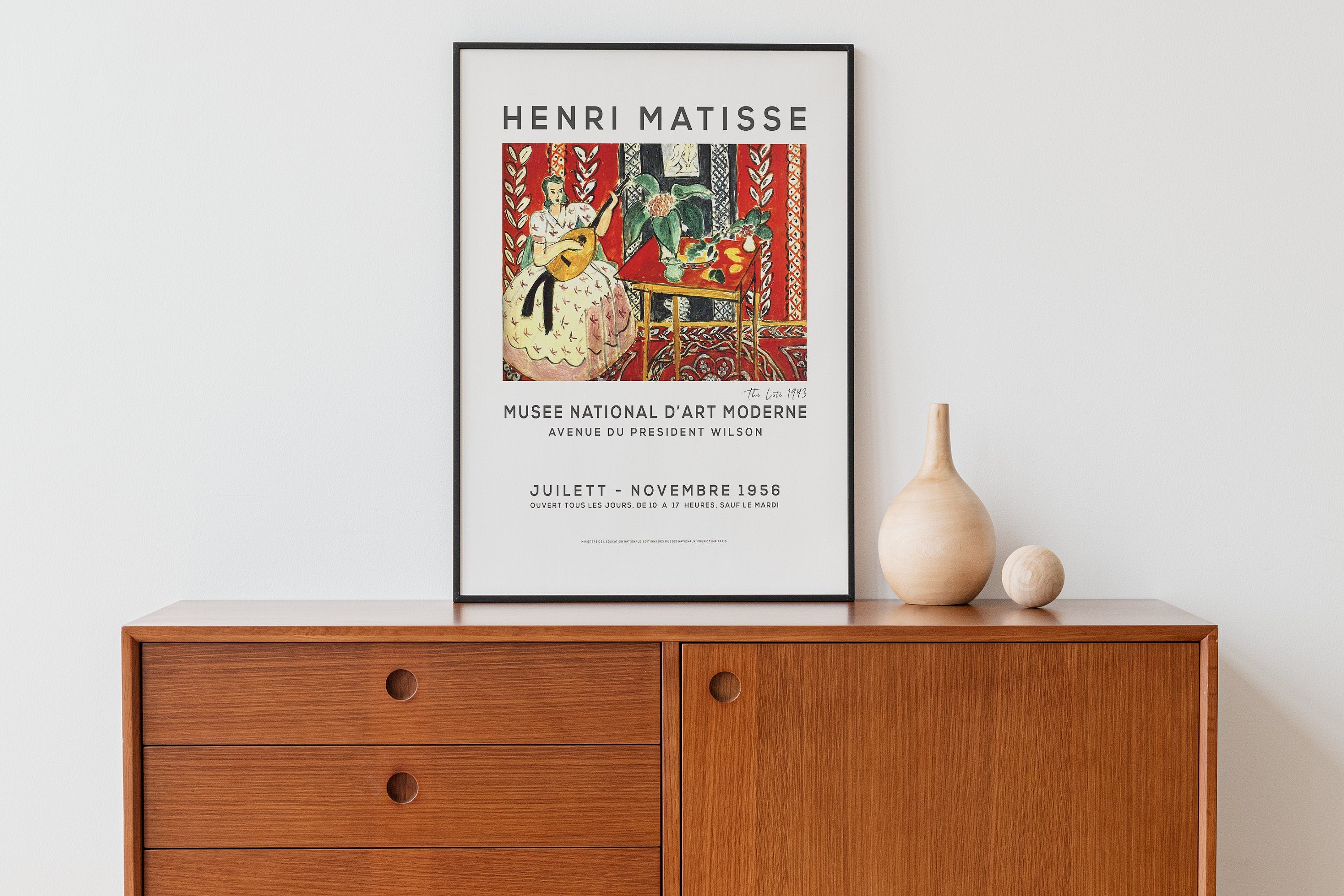 Henri Matisse, The Lute, Exhibition Poster, Floral Wall Art, Flower Print, Home Decor