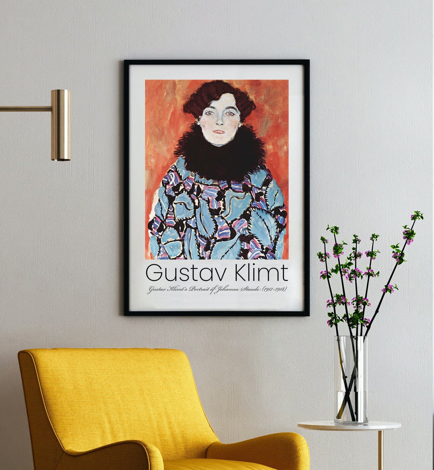 Gustav Klimt Print Set of 3 Exhibition Art, Exhibition Poster, Large Wall Decor