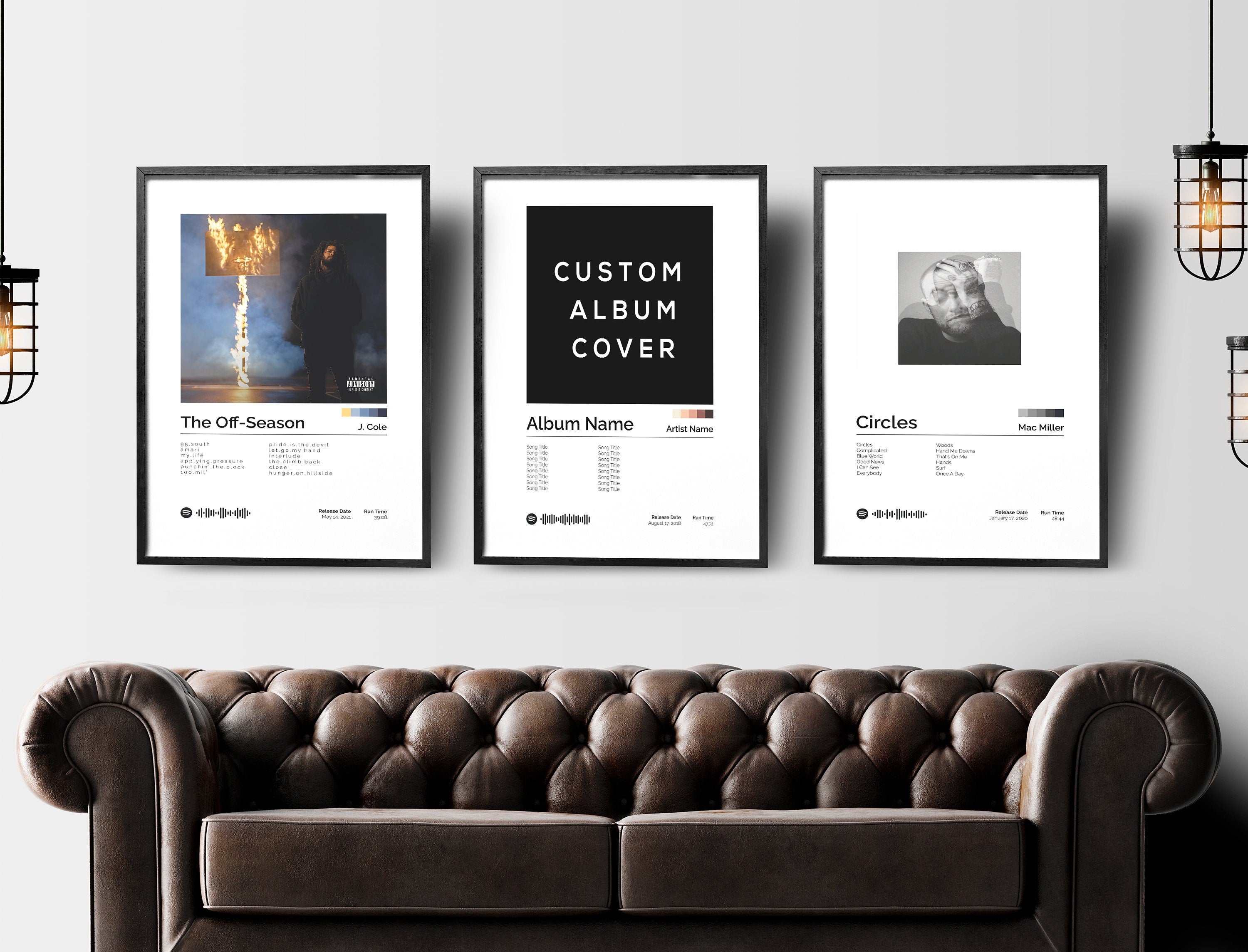Custom Album Cover SET OF 3 | Music Poster | Album Poster | Album | Pe ...